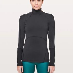 Lululemon Brisk Running Half Zip Black Size 10 Soft Rulu Fabric Long Sleeve NWT